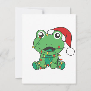 Frog Christmas Winter Animals Holiday Frogs Card