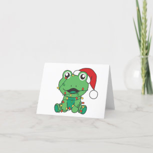 Frog Christmas Winter Animals Holiday Frogs Card