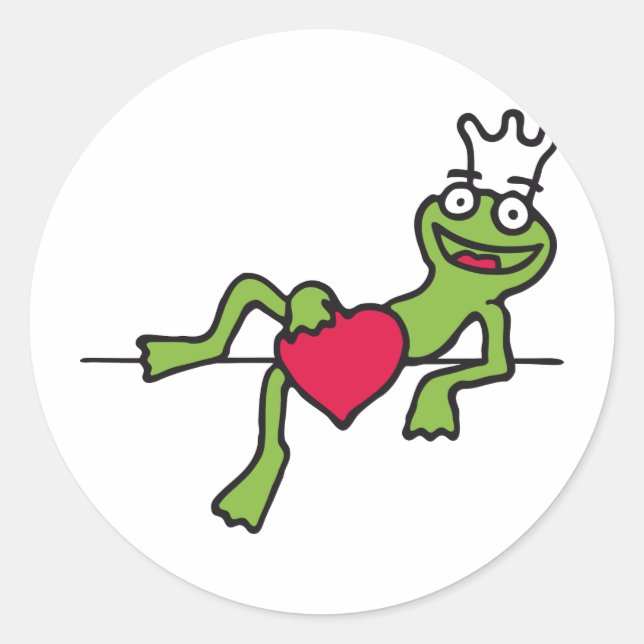 frog classic round sticker (Front)