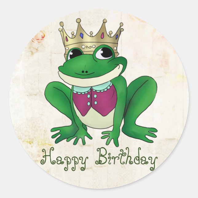 frog classic round sticker (Front)