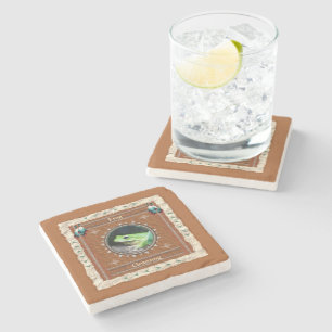 Frog Cleansing Energy Stone Coaster