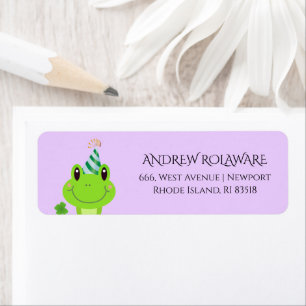Frog Clover Adresse de retour Lilac