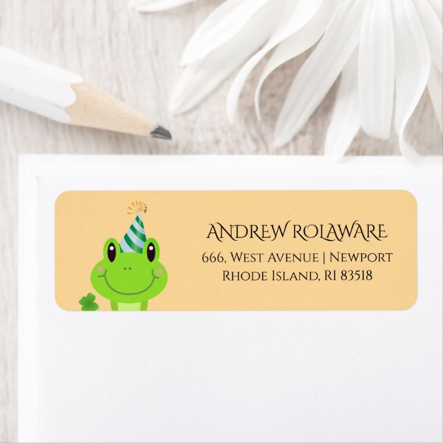 Frog Clover Return Address Orange (Insitu)
