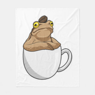 Frog Coffee Coffee bean Fleece Blanket