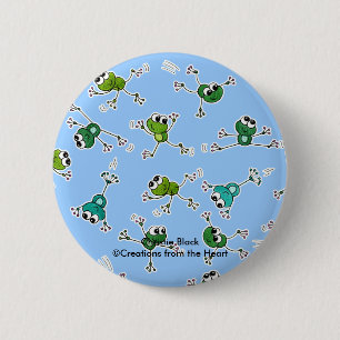 Frog Collage 2 Inch Round Button