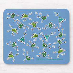 Frog Collage Mouse Pad