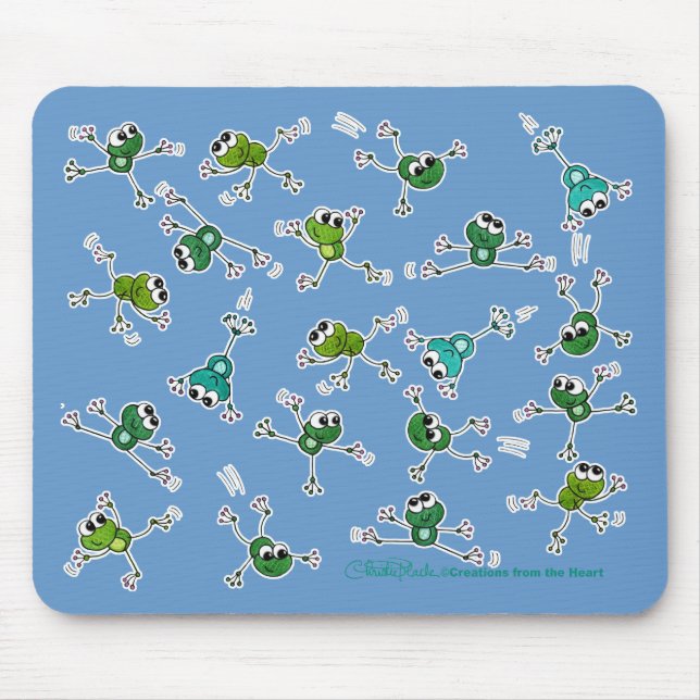 Frog Collage Mouse Pad (Front)