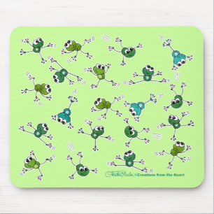 Frog Collage Mouse Pad