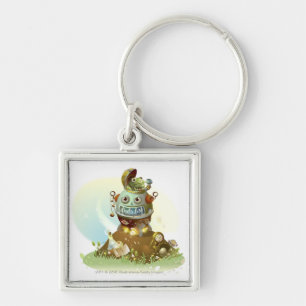 Frog coming out from an UFO Keychain