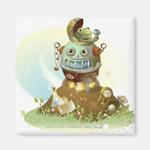 Frog coming out from an UFO Magnet