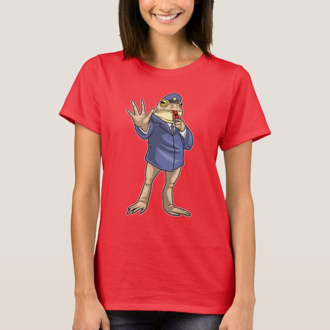 Frog Cop Whistle Police T-Shirt (Front)