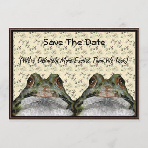 Frog Couple: Cute, Funny, Save the Date: Art Date