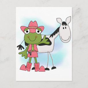 Frog Cowgirl Tshirts and Gifts Postcard