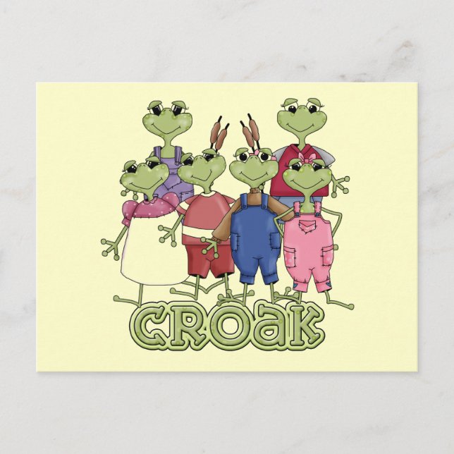 Frog Croak Tshirts and Gifts Postcard (Front)