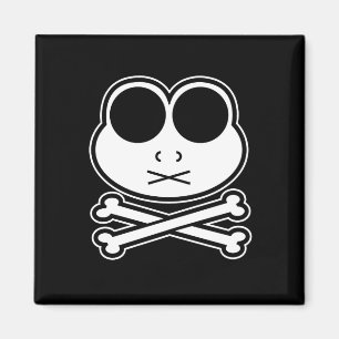 Frog Cross Bone - Cutout Magnet