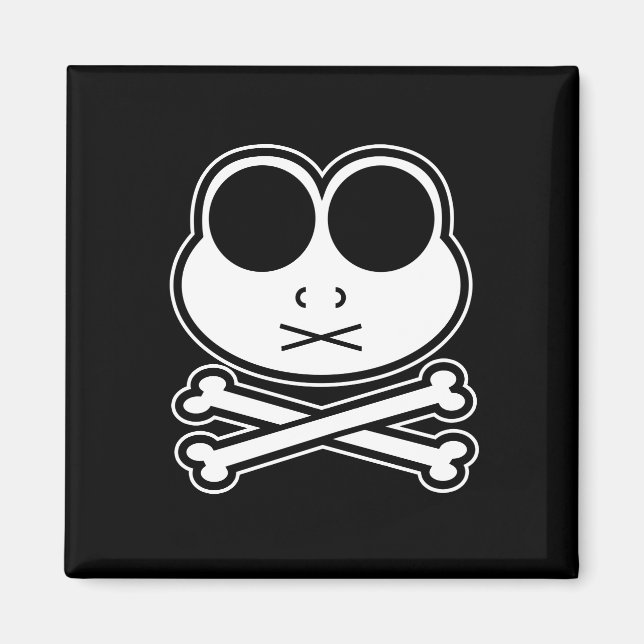 Frog Cross Bone - Cutout Magnet (Front)
