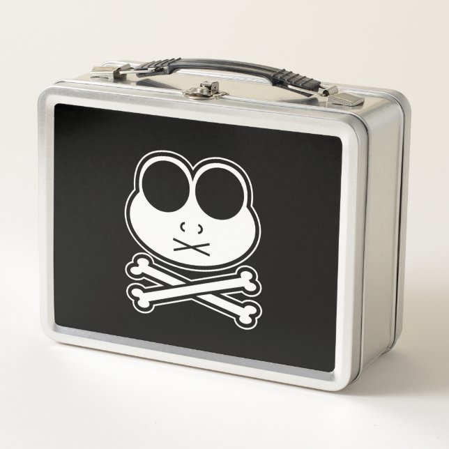 Frog Cross Bone   Metal Lunch Box (Front)