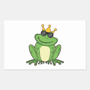 Frog With Crown, Cute Sitting Realistic Frog with Crow, Prince Frog  Sticker for Sale by Duundeed