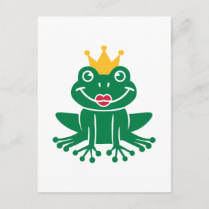 Frog crown postcard