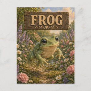 Frog Cute Baby Storybook Nursery Animal Postcard