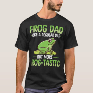 Frog Dad Hunting Design Toad Gigger Frog Catcher F T-Shirt