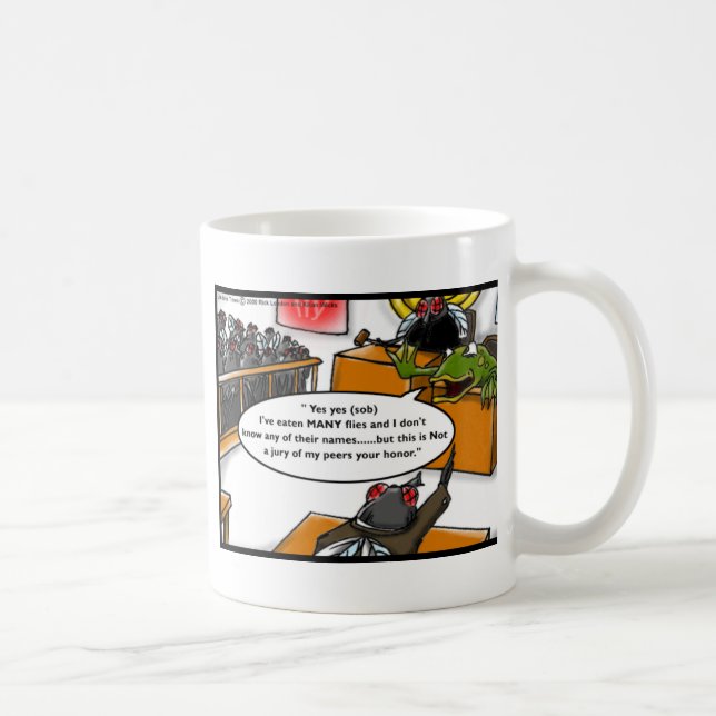Frog Defendant Fly Jury Funny Gifts & Tees Coffee Mug (Right)