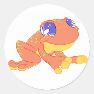 Frog design001 classic round sticker
