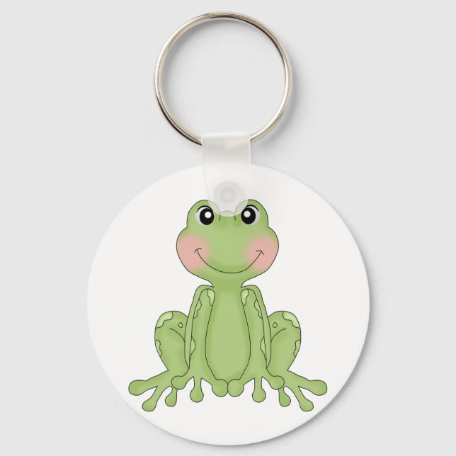 Frog design gifts for Frog Collectors Keychain (Front)
