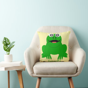 Frog Design Personalised Throw Pillow