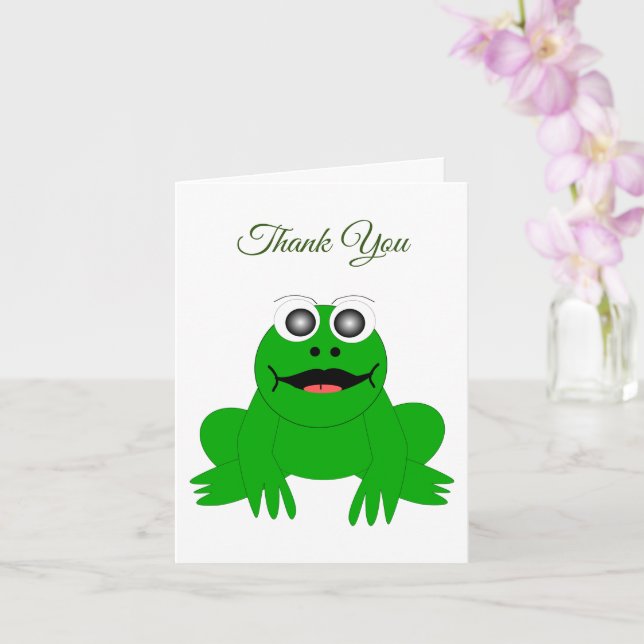Frog Design Thank You Card (Orchid)