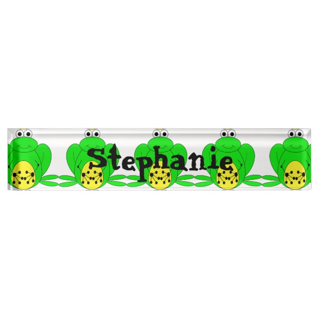 Frog Desk Nameplate (Front)