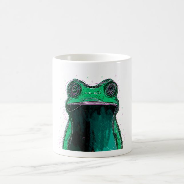 frog doodle: The vibrant and fun essence of Coffee Mug (Center)
