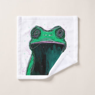 frog doodle: The vibrant and fun essence of Wash Cloth