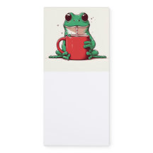 Frog drinking coffee
