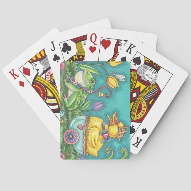 FROG & DUCK PRINCE EASTER PLAYING CARDS Poker (Back)