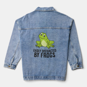 Frog Easily Distracted By Frogs Denim Jacket