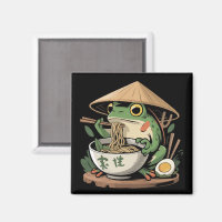 Frog Eating Ramen Kawaii Neko Japanese Noodles