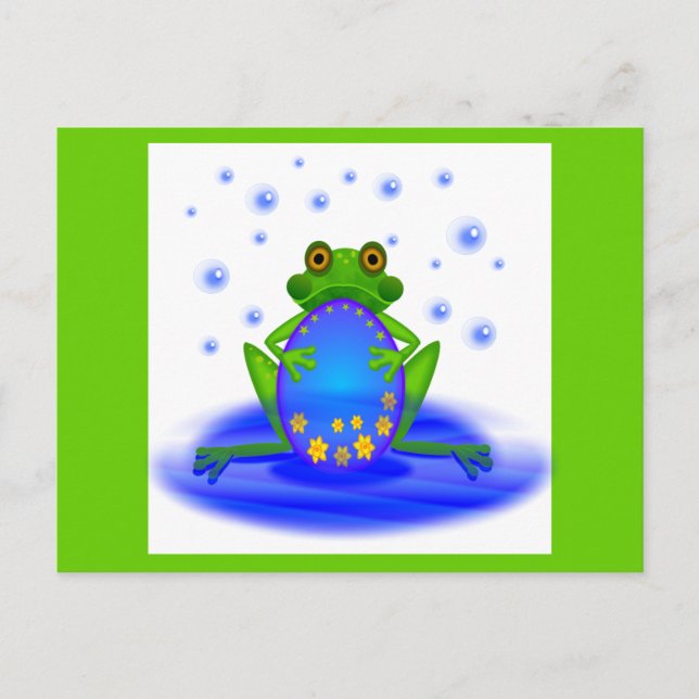 Frog &  Egg Postcard (Front)