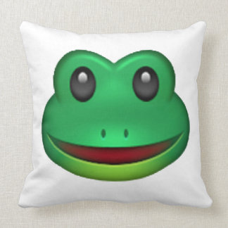 Frog - Emoji Throw Pillow