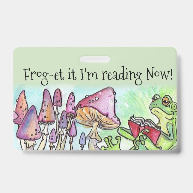 Frog-et It! Storybook Reading Frog Badge (Front)