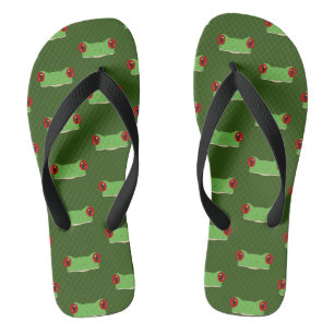 Frog Face Flip Flops