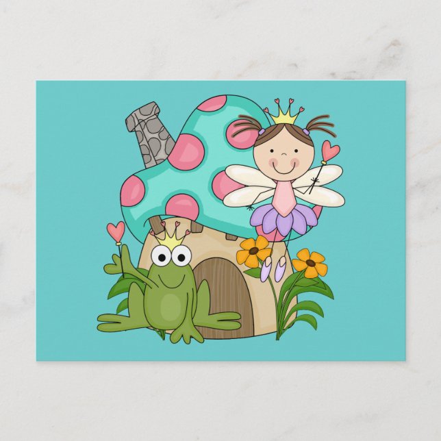 Frog Fairy Toadstool House Tshirts and Gifts Postcard (Front)