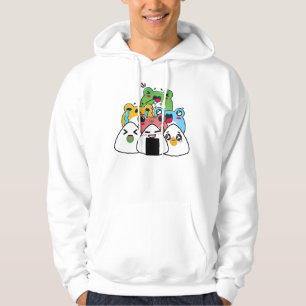 Frog Family and Onigiri Friends Hoodie