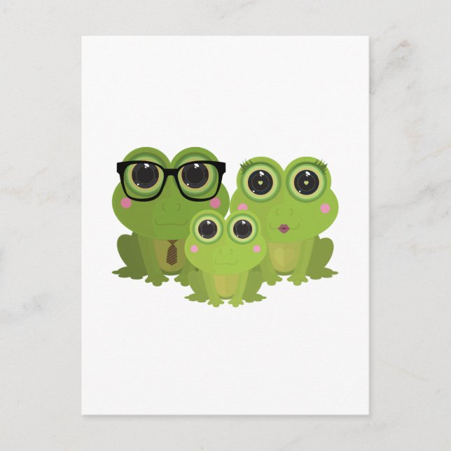 Frog Family Postcard (Front)