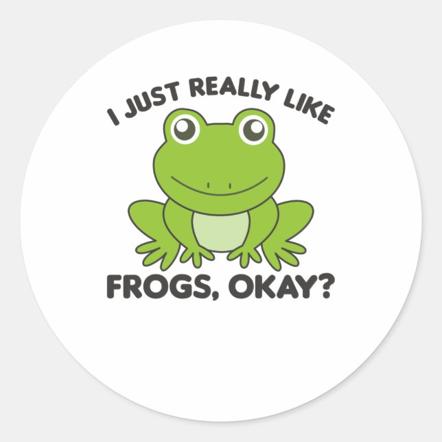 Frog Favourite Animal Sweet Frogs For Animal Lover Classic Round Sticker (Front)