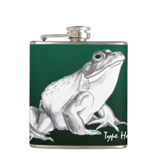 Frog Flask Personalized Bull Frog Art Drink Flask