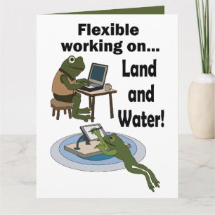 Frog Flexible Working Corporate Office Humour Part Card