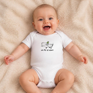 Frog Flies Airplane Personalized Baby Boy Aviation Bodysuit