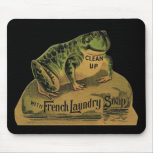 Frog French Laundry Soap Mouse Pad