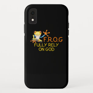 Frog   Frog Fully Rely On God Religious Novelty iPhone XR Case